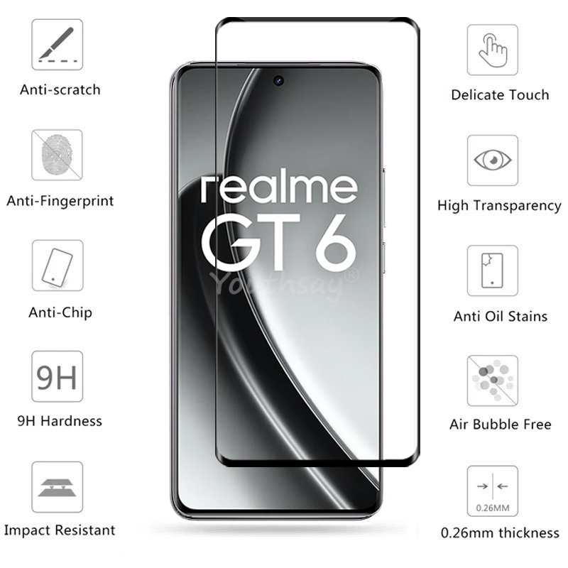 Realme GT 6 용 전체 커버 유리 강화 유리 R - Realme Gt 6 리뷰 및 가격